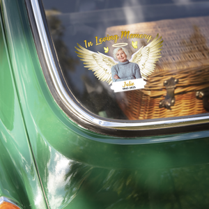 Custom Photo In Loving Memory - Personalized Memorial Car Sticker HO82 900986