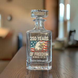 250 Years Of Freedom Since 1776 USA Bald Eagle America Flag Decanter HA75 897374