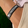 Laser Engraved Silicone Bracelet “FREEDOM”, Charlie Kirk Tribute Wristband LM32 65769