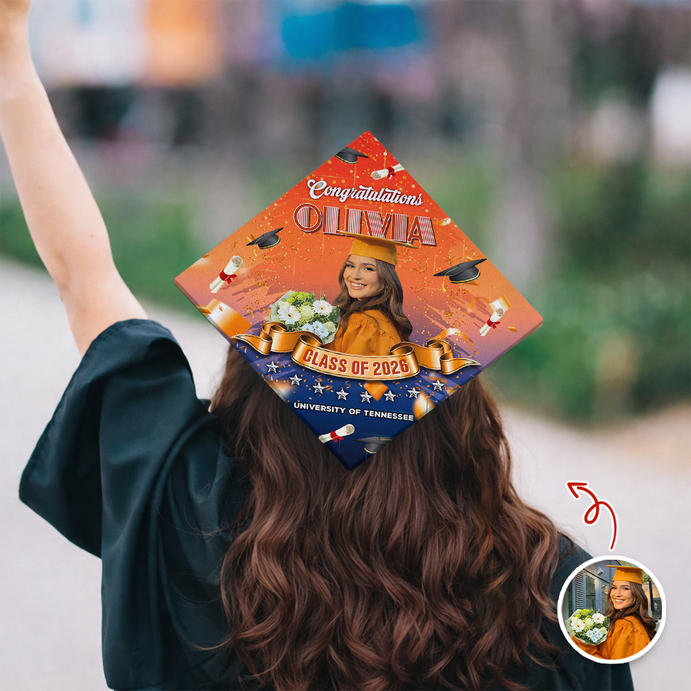 Custom Photo Congrats Class Of 2026 Graduation Cap Topper HO82 901660