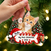 Custom Cute Cat Photo My First Christmas 2026 Acrylic Ornament LM32 670425