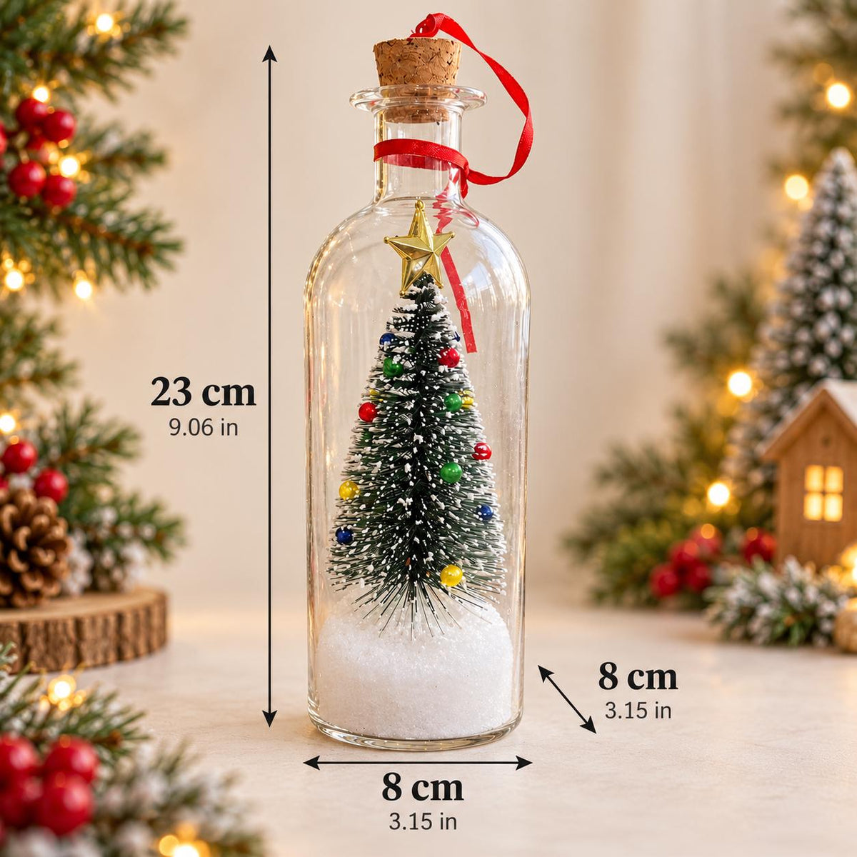 Recordable Voice Message Christmas Bottle Tree Ornament, Keepsake for Family LM32 670073