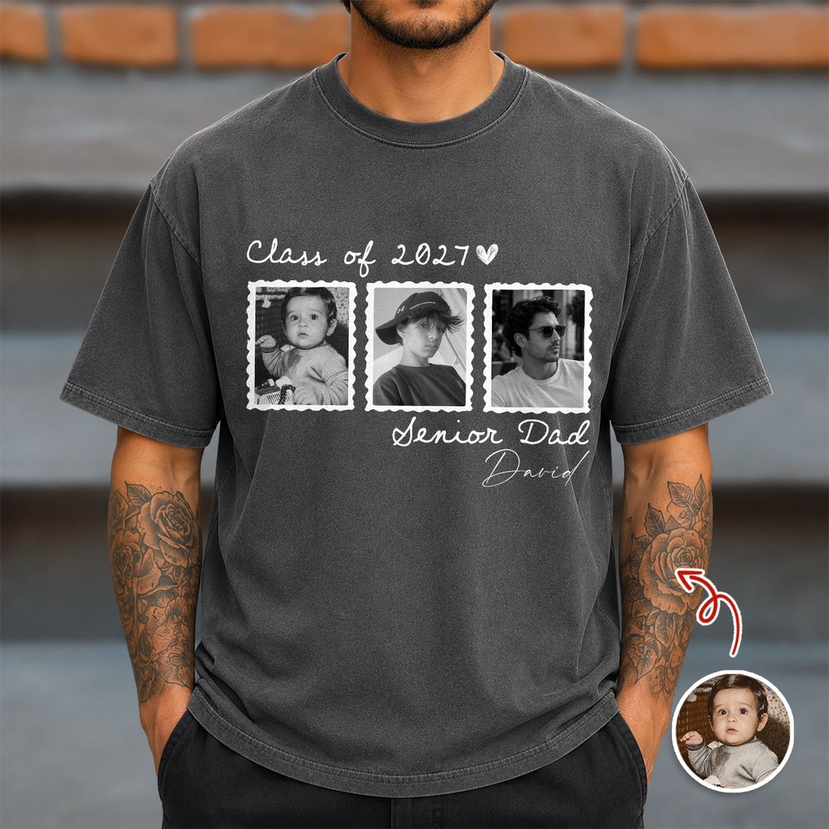 Custom Photo Senior Dad Mom Class Of 2027 Comfort Shirt Back To School Gift HA75 922102
