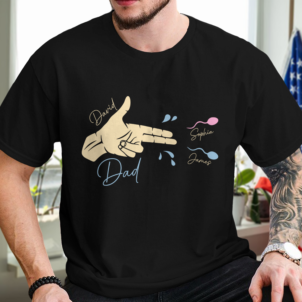 Custom Name Humor Sperm Dad Shirt For Father's Day TH10 169875