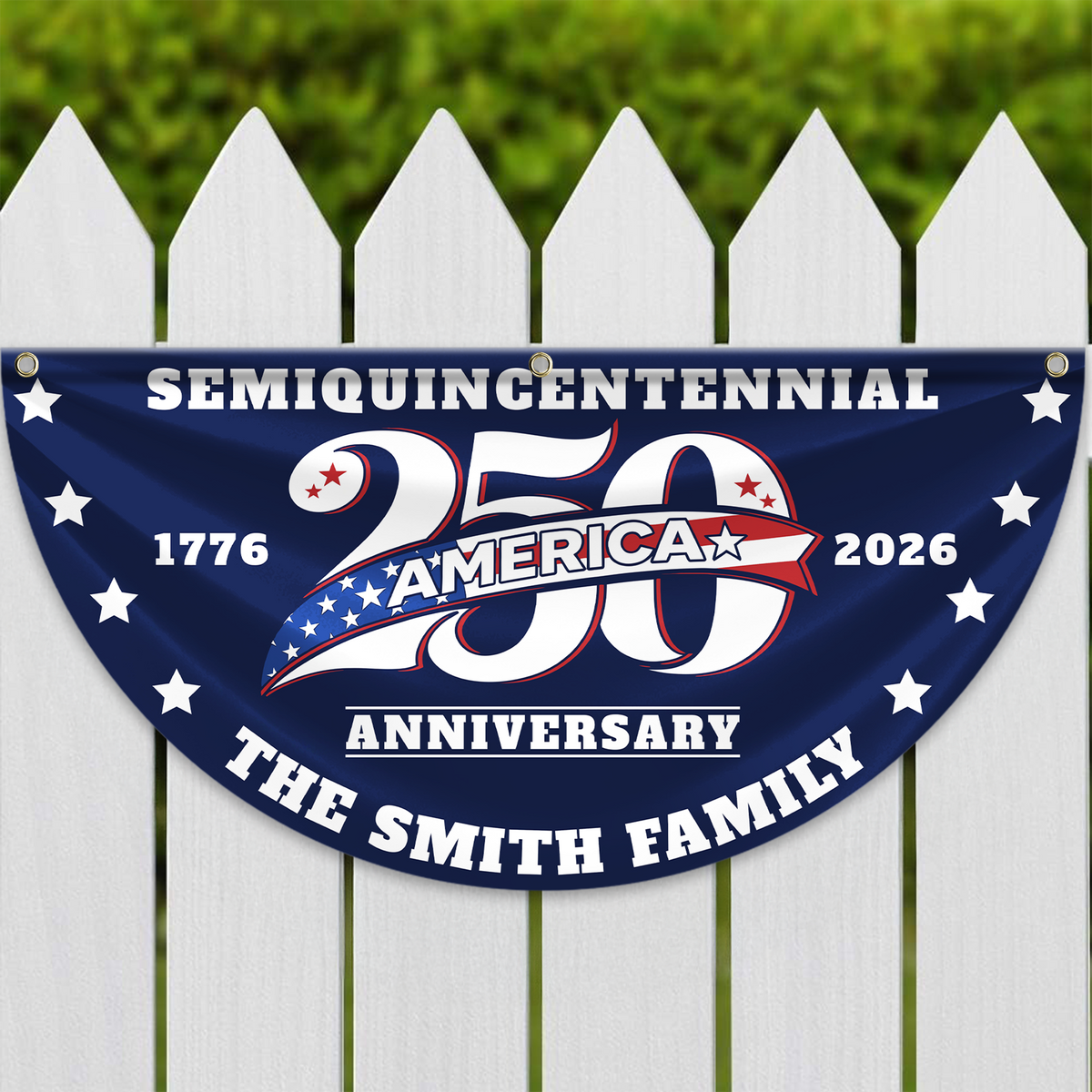 Custom Name America 250 Years Semiquincentennial Patriotic 1776-2026 Fan Flag CH07 910576