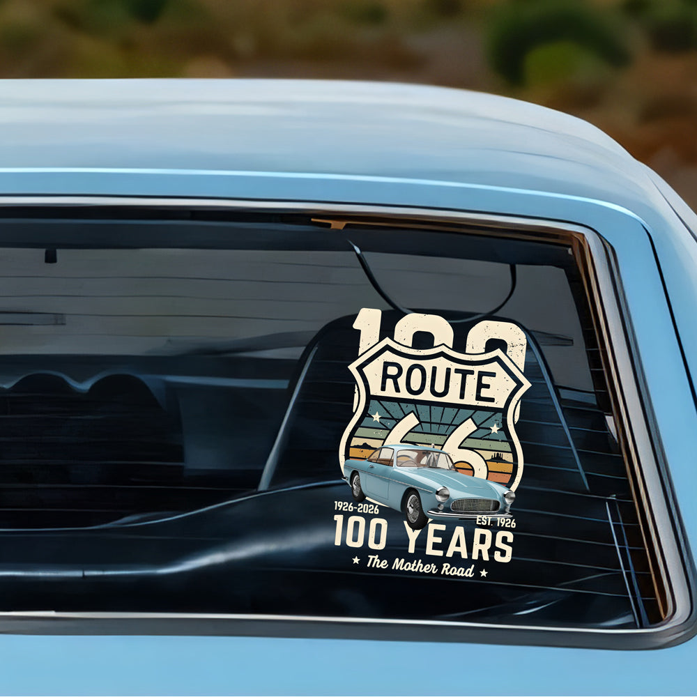 Custom Car Photo Route 66 100 Years Car Window Decal Sticker TH10 898657