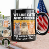 Custom Photo I Like Cats And Coffee Personalized Black Mug Gift For Cat Lovers LM32 895035