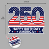 250 Happy Birthday America Yard Sign, USA 1776-2026 Patriotic Decoration TH10 170219