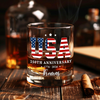 Custom Name USA 250th Anniversary 1776-2026 Engraved Whiskey Glass Independence Day Gift LM32 897959