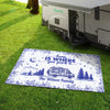 Personalized Camping Patio Rug Toile De Jouy Style For Happy Campers HA75 892656