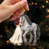 Personalized Girl and Horse Christmas Acrylic Ornament 2D Flat Equestrian Christmas Keepsake Gift CH07 180824