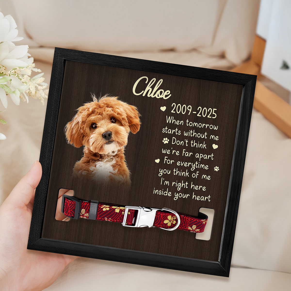 Custom Photo Goodbyes Are Not The End Memorial Square Collar Frame TH10 892719