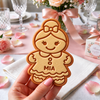 Personalized Name Gingerbread Family Cookie Stamp, Holiday Baker Gift HO82 904122