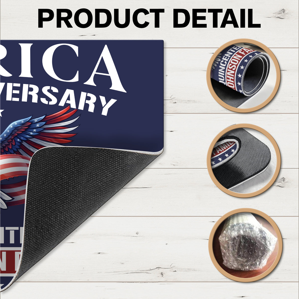 Personalized Family Name America 250th Anniversary Doormat CH07 910276