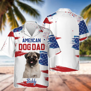 Custom Photo American Dog Dad Personalized Hawaiian Shirt Gifts For Dog Lovers CH07 896094