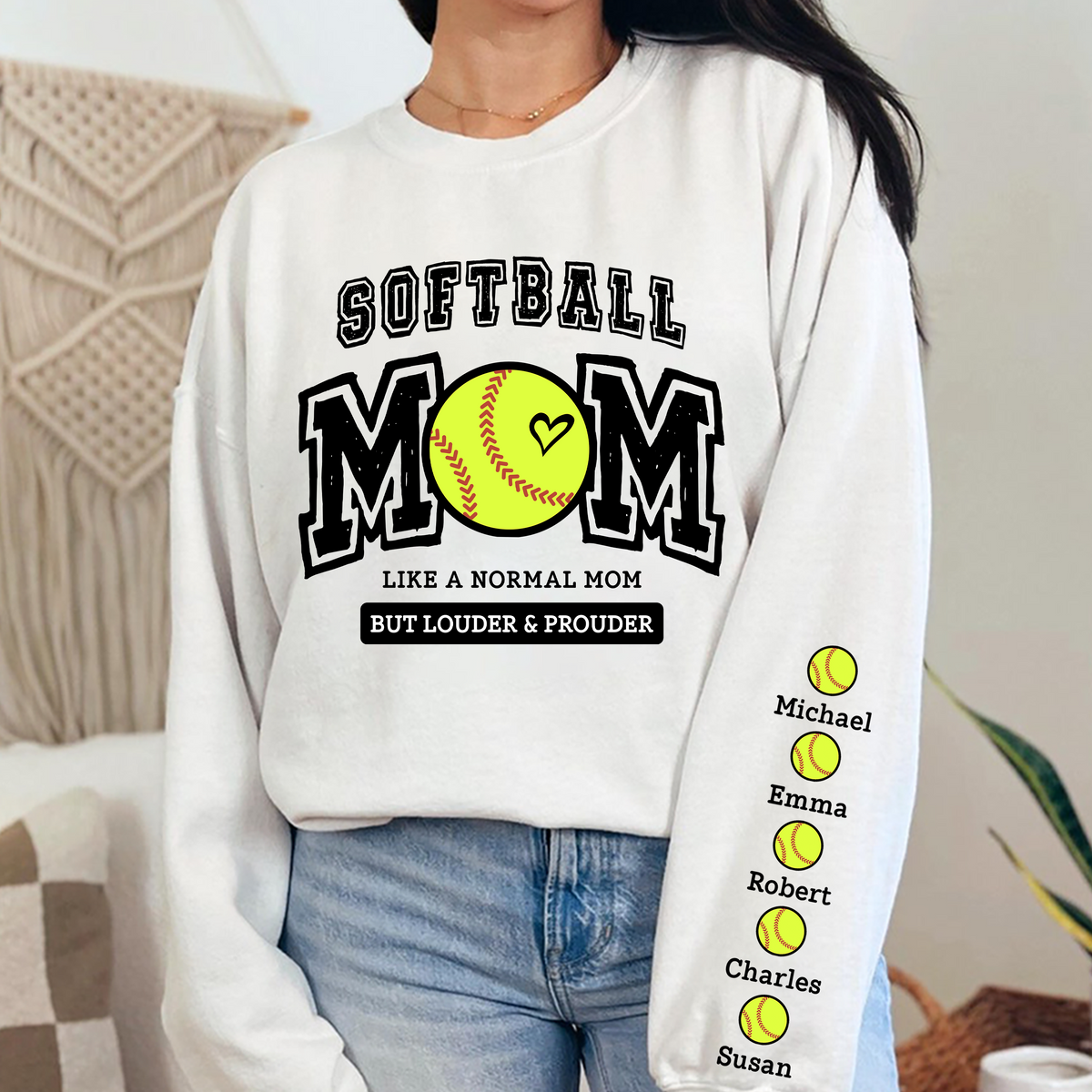 Baseball mama, Loud and Proud Baseball Sweatshirt Personalized Gift For Mother's Day HO82 893644