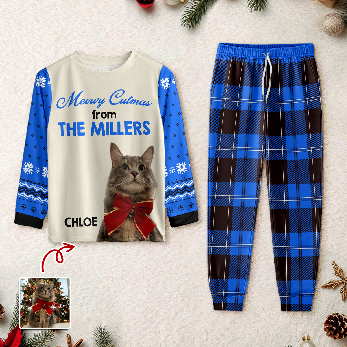 Merry Catmas - Personalized Sleepwear Gift For Cat Lovers HO82 900148