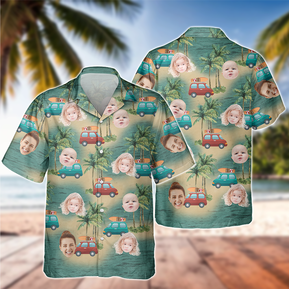 Custom Cute Face Island Vacation Summer Vibe Hawaiian Shirts LM32 893487