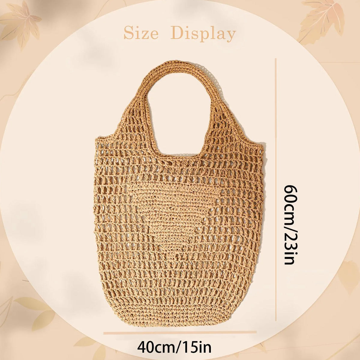 Custom Initials Beach Straw Bag - Summer Gift For Women, Mother's Day, Wife, Girlfriend HO82 902040