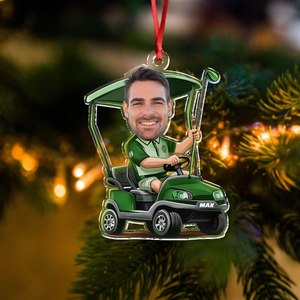 Custom Photo Golfer Christmas Acrylic Ornament For Golf Loving LM32 893835