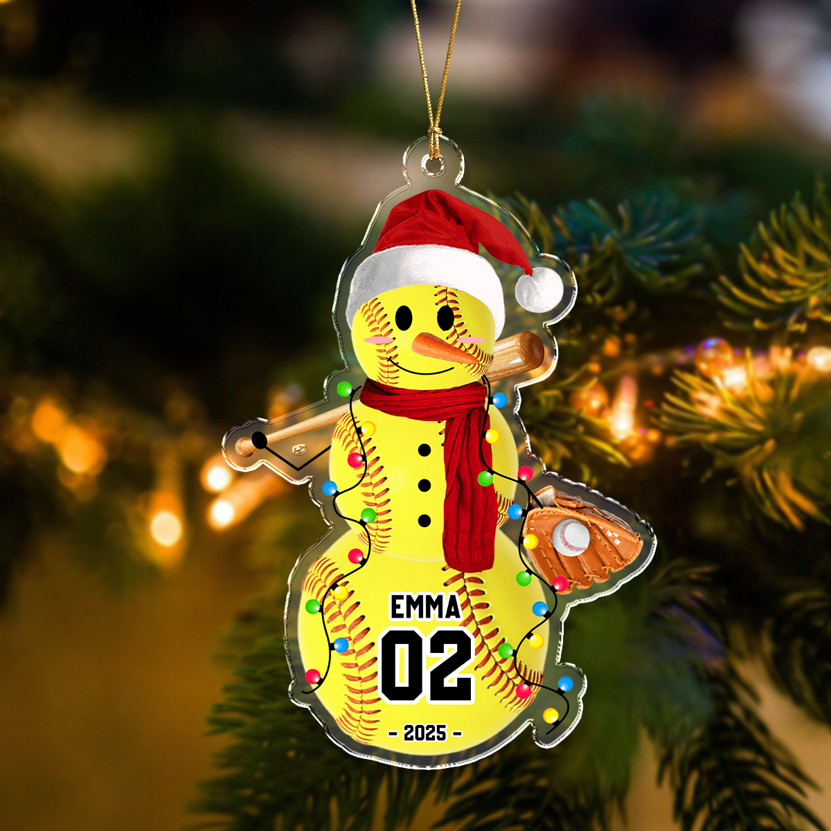 Personalized Sport Snowman Acrylic Ornament Gifts For Players, Team, Boys HA75 897532