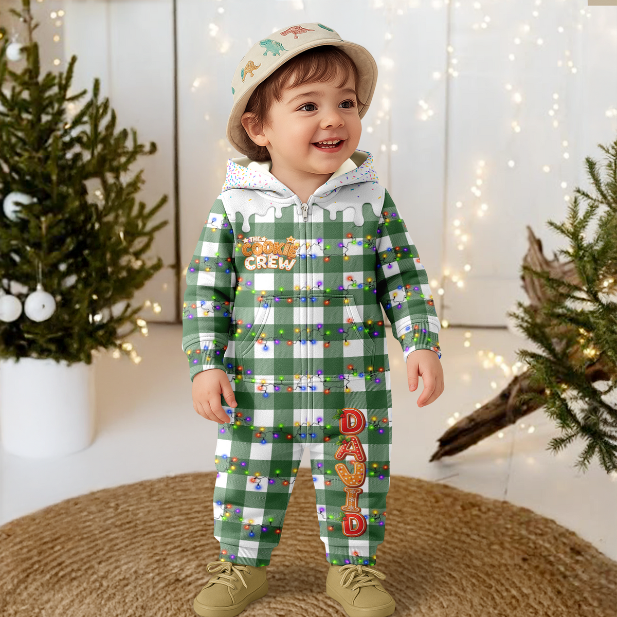 Custom Name The Cookie Crew Gingerbread Letter Onesie Pajamas TH10 171241