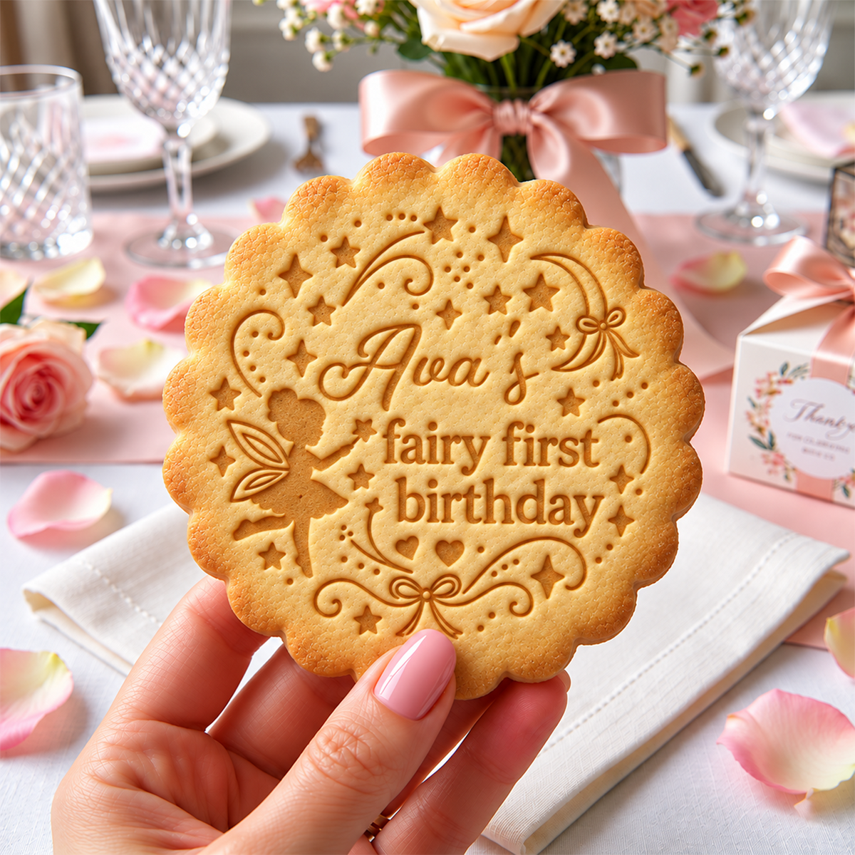 Personalized Fairy First Birthday Cookie Stamp, Birthday Baking Gift HA75 919646
