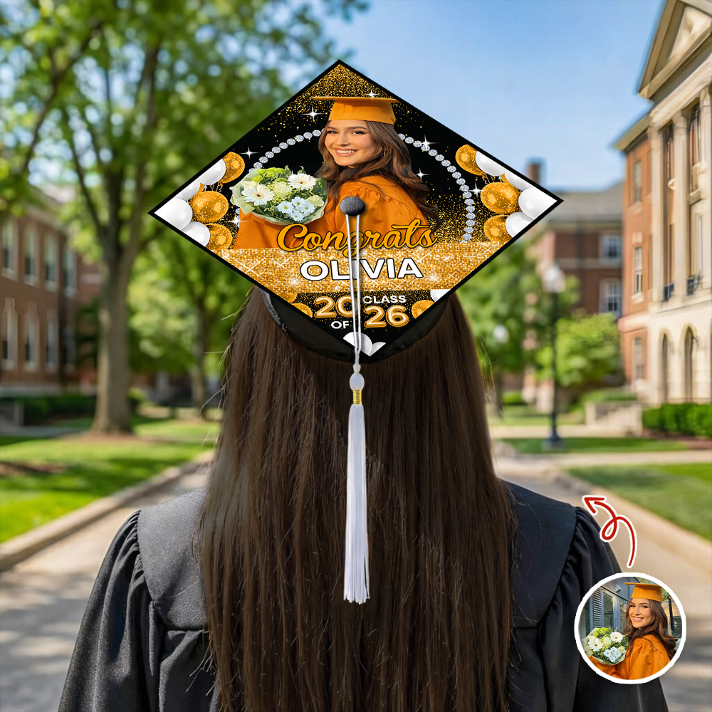 Personalized Congrats Class Of 2026 Graduation Cap Topper CH07 910754
