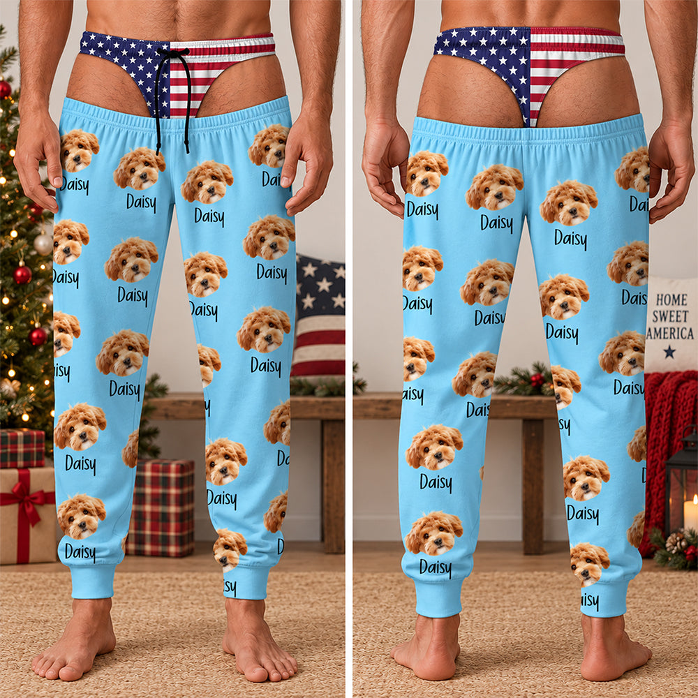Custom Pet Face Photo Funny Sweatpants Gift For Pet Lovers CH07 180514