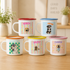 Custom Dog Photo Retro Style 12oz Two-Tone Enamel Mug CH07 911990