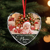 Personalized My First Christmas Heart Glass Ornament, Baby Keepsake Gift CH07 180718