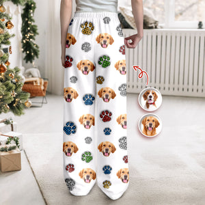 Custom Dog Photo Christmas Paw Style - Personalized 3D Inflated Effect Sweatpants CH07 899654