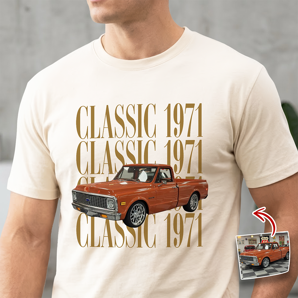 Custom Car Photo Vintage Comfort Shirt - Personalized Gift for Car Lovers TH10 170155