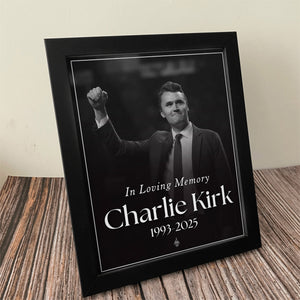 Charlie Kirk Free Speech Hero Picture Frame HO82 65804