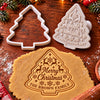 Custom Family Name Merry Christmas Shaped Cookie Stamp HA75 919620