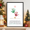 Personalized Christmas Tree Handprint Art Poster DIY Xmas Gift LM32 670095
