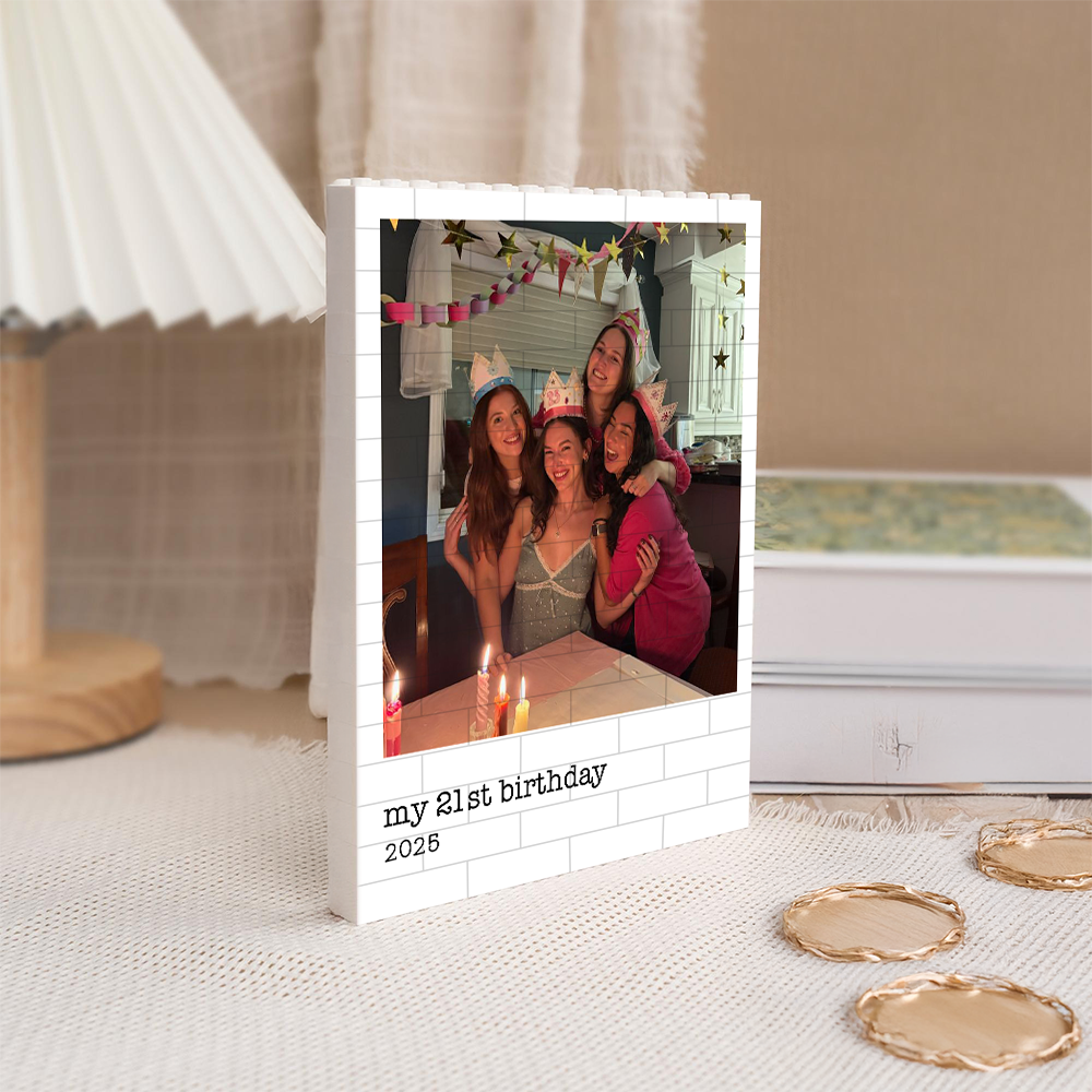 Custom Photo With Custom Message Building Brick Blocks Message Gift for Mom, Valentine & Holiday LM32 899469
