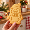 Custom Name Christmas Penguin Shaped Cookie Stamp CH07 181094