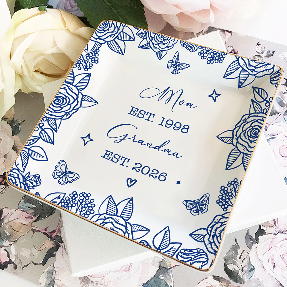 Personalized Mom Grandma Est Jewelry Ring Dish Gift For Mother's Day LM32 899255