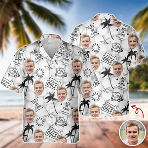 Custom Photo Hawaii Shirt Gift For Golfer, Golf Lovers LM32 897619