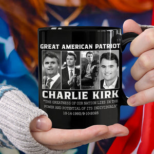 Prayers Up for Charlie Kirk Great America Patriot Black Mug HO82 65746