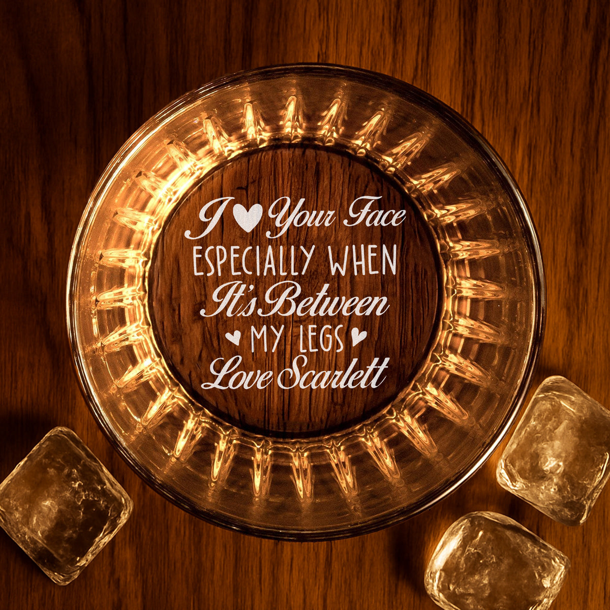 Custom Name I Love Your Face Personalized Lines Whiskey Glass Valentine Gift HA75 898724
