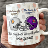 Custom Photo He Supports His Team - She Supports Her Team White Mug LM32 897827