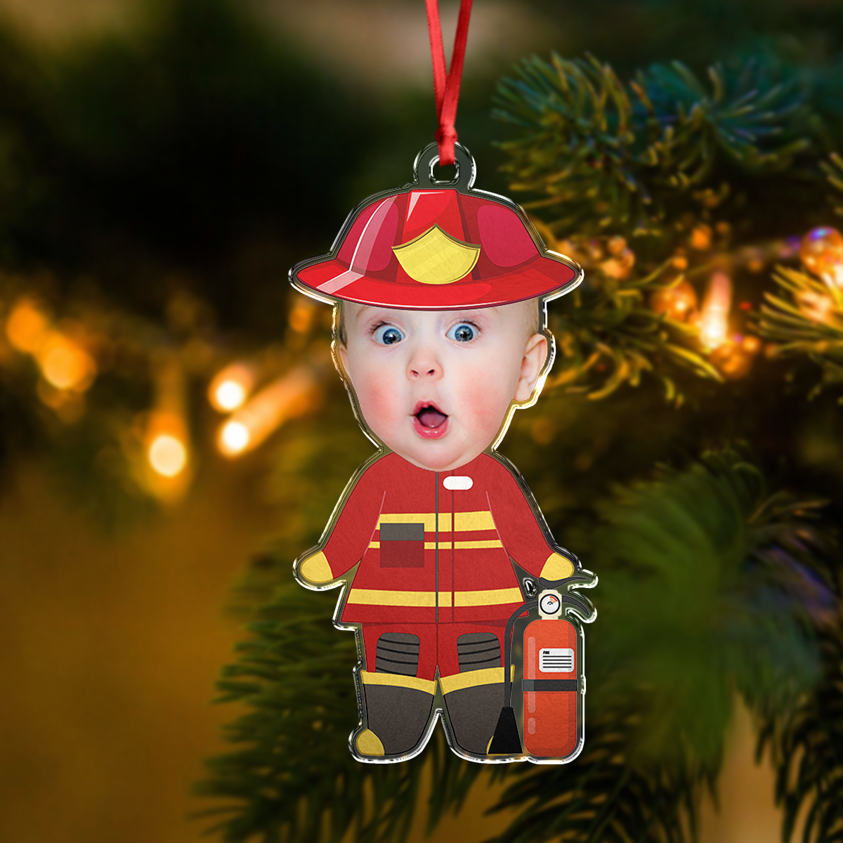 Custom Photo Funny Kid Dream Jobs Christmas Acrylic Ornament HA75 892716