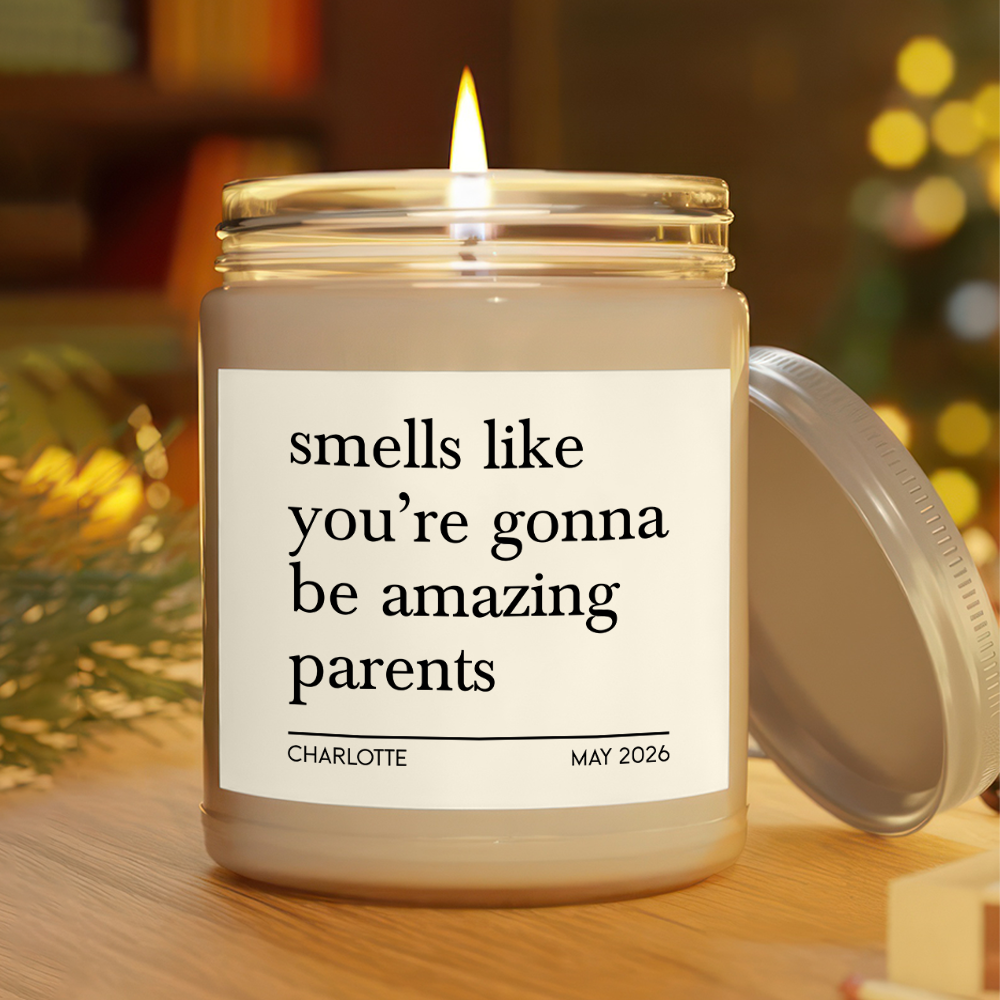 Personalized Smells Like You're Gonna Be Amazing Parents Scented Candle Scented Gift LM32 899835