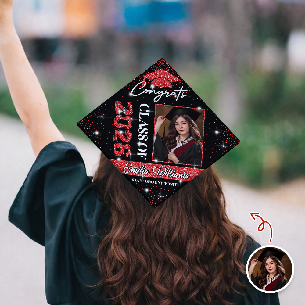Custom Photo Class of 2026 Congratulations Graduation Cap Topper HO82 901728