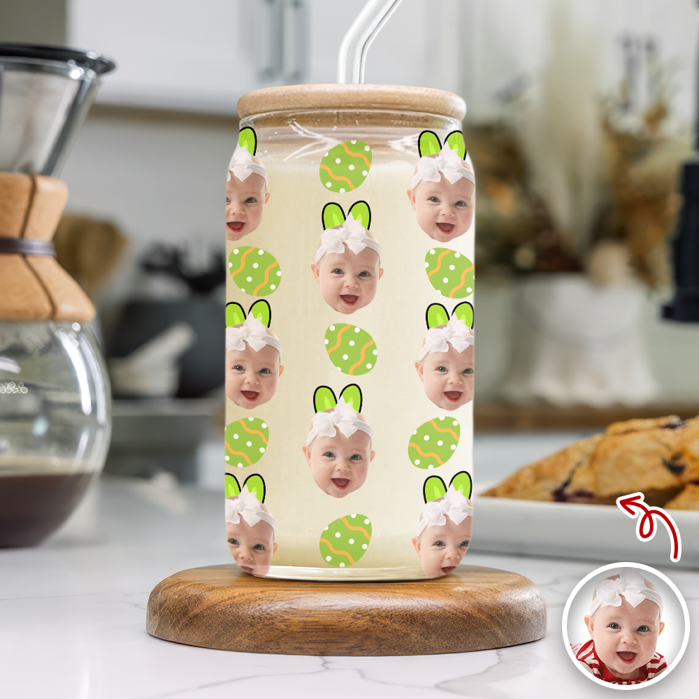 Custom Photo Favorite Peep Glass Can With Lid For Easter Day HA75 898532