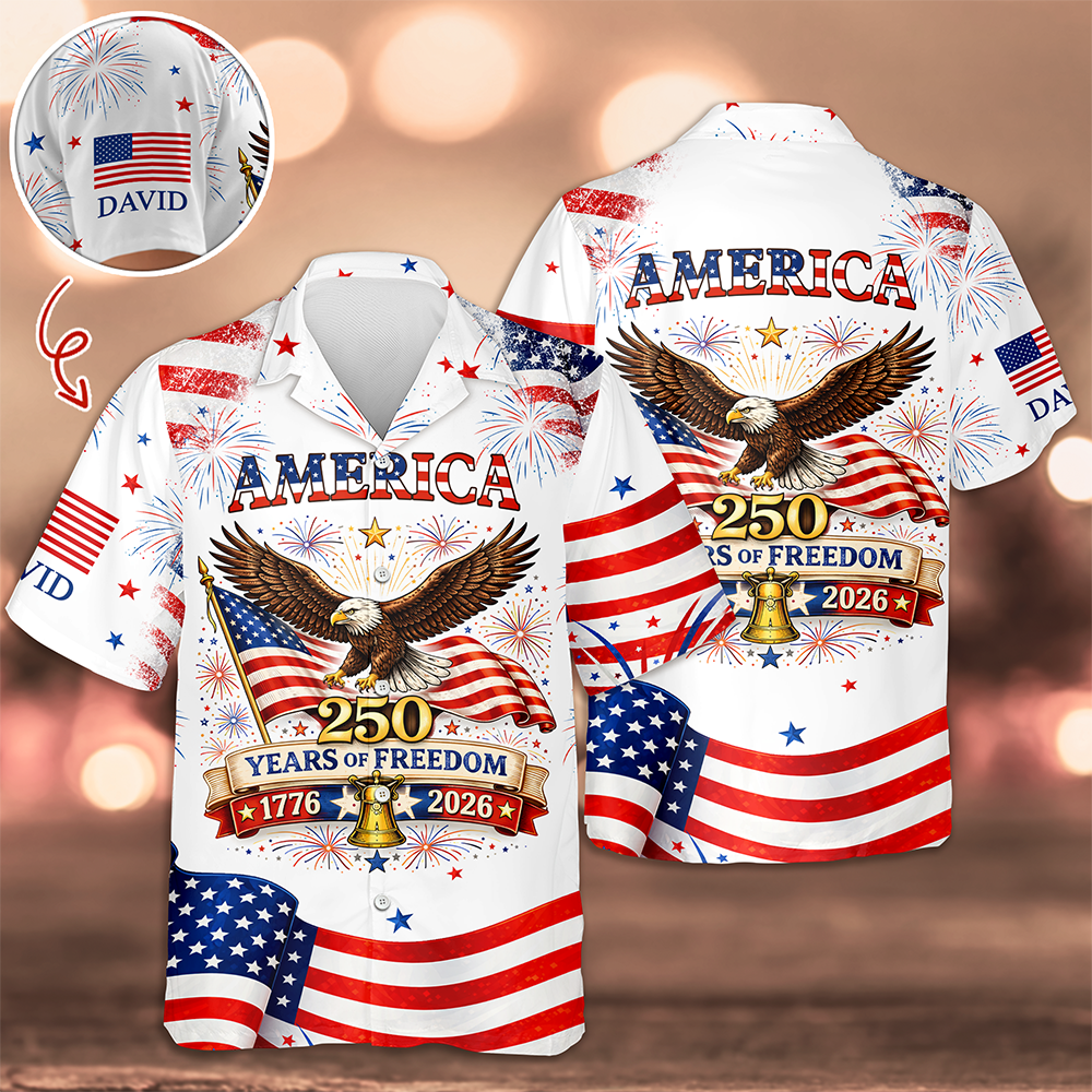 Personalized 250 Years Of Freedom 1776-2026 America Hawaiian Shirt HA75 921094