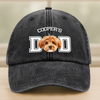 Custom Photo Dog Cat Dad Washed Denim Baseball Cap HA75 892466