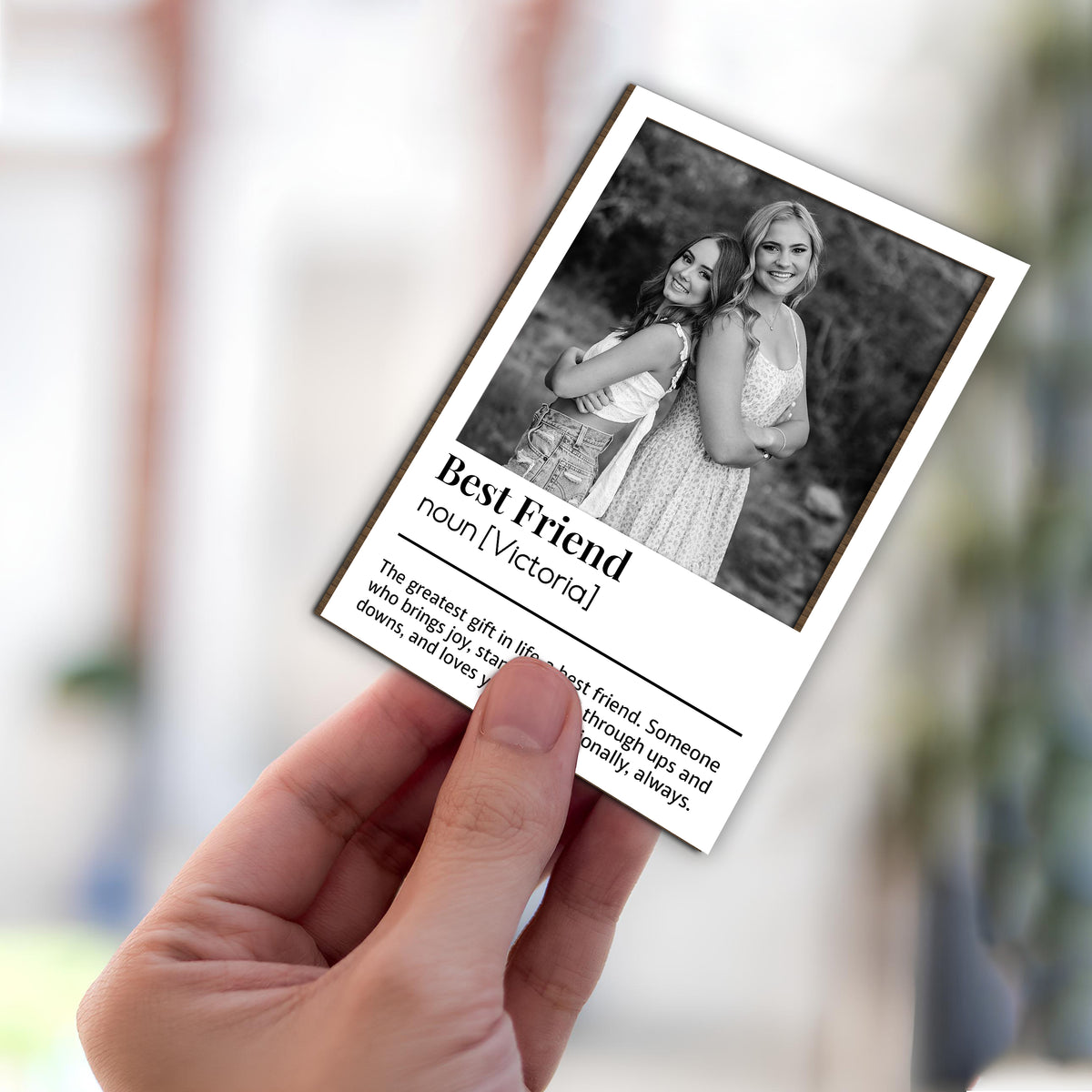 Custom Best Friend Photo 2 Layered Car Visor Clip Gift For Bestie LM32 895503